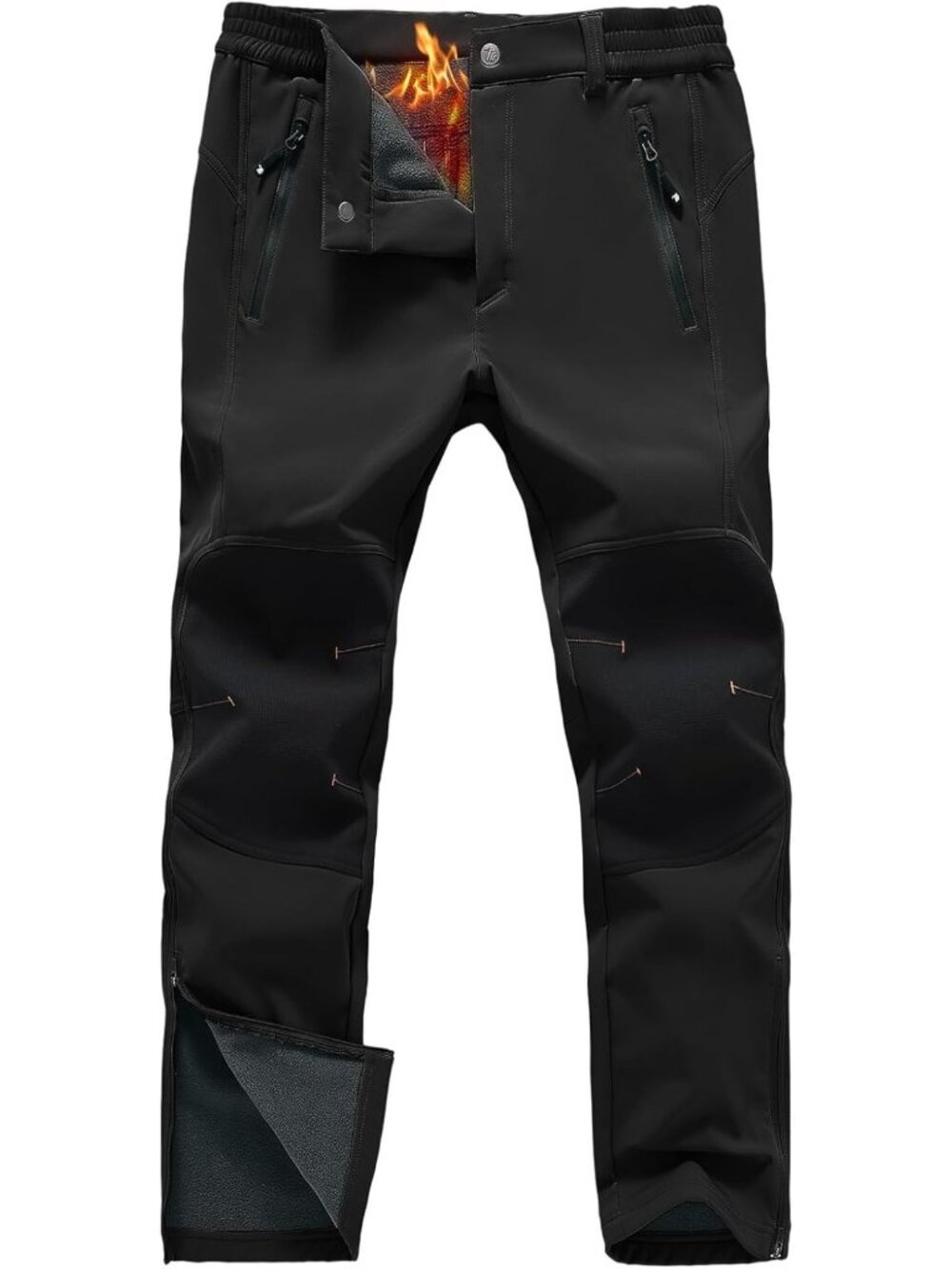 Men's Waterproof Snow Ski Pants, Fleece Lined, Snowboard Gear, Winter Outdoor